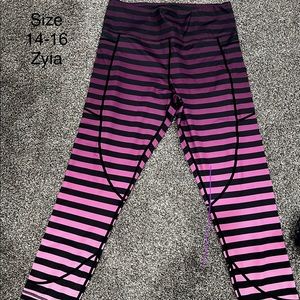 Zyia purple/pink ombré leggings